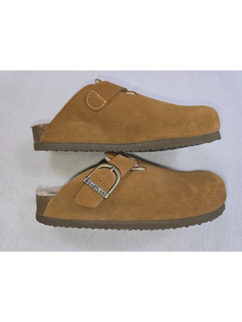 Eastland Womens Gina-Lined Clogs Size 6M Tan Suede Slip-On - Picture 6 of 7